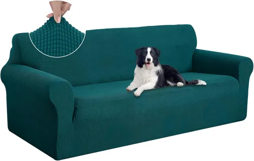 Vista 47 de U-NICE HOME Funda para sofá biplaza elástica, cubierta para sofá, funda para sillón, protector de muebles para sofá con 2 cojines, funda para sofá