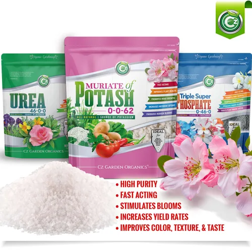Vista 5 de Muriate of Potash 0-0-62 Fertilizante fabricado en Estados Unidos - MOP Potasio Plant Food para plantas de interior/exterior, jardines de flores