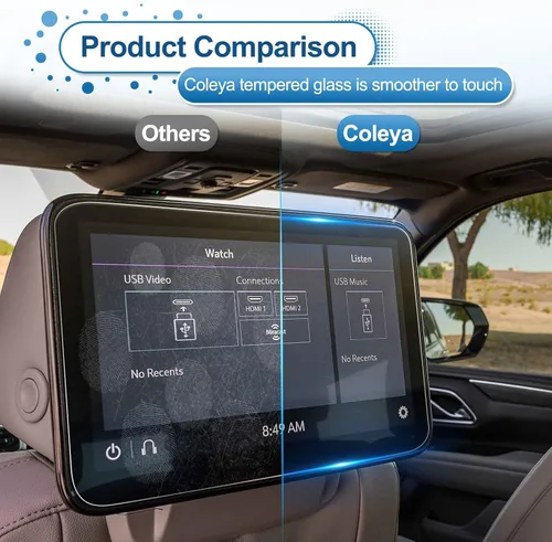 Vista 6 de Paquete de 2 protectores de pantalla Coleya Tahoe 2021-2026 para Chevrolet Tahoe (Z71/RST/Premier/High Country)