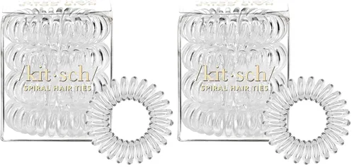 Vista 10 de Kitsch Henna - Coletas para pelo Coiled Plastic Ponytail Holders for Thick and Thin Hair Creaseless and Dent-Free Hair Ties No Damage Phone