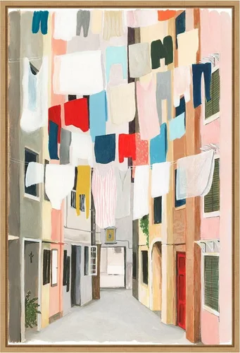 Vista 15 de Amanti Art Framed Canvas Wall Art 23x16 Laundry Day I by Grace Popp, Framed Wall Art Canvas, Architecture Artwork, Traditional Decor, Medium Poster