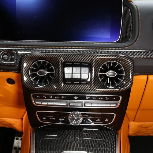 Vista 2 de Marco de ventilación frontal para Mercedes Benz Clase G (2019-2020), consolas centrales, salida de viento de aire acondicionado, tablero de ABS