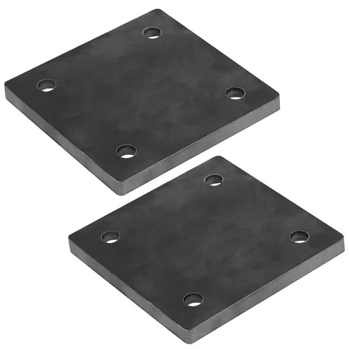 Vista 3 de 2 placas de acero de 6" x 6" x 5/16", hoja base de metal cuadrada, laminada en caliente 5/16" de grosor
