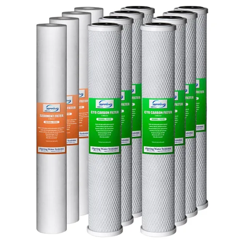 Vista 13 de iSpring F3WCB32 Filtros de agua para toda la casa de 20 x 2.5 pulgadas para sistemas de filtro de agua de la serie WCB32, paquete de 3