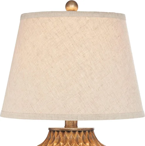 Vista 7 de 360 Lighting Buckhead - Juego de 2 lámparas de mesa pequeñas de estilo tradicional de 22 pulgadas de alto, urna geométrica de bronce cálido