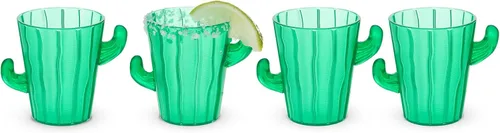 Vista 7 de TrueZoo - Vasos de chupito de cactus para whisky, vodka, tequila, bourbon, despedida de soltero y despedida de soltera, utensilios de bar