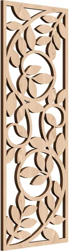 Vista 119 de 9 3/8"W x 24 3/8"H x 1/4"T Utica Decorativo Fretwork Madera Paneles de Pared, Abedul