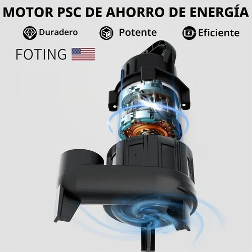 Vista 6 de FOTING 1HP - Bomba de sumidero sumergible para aguas residuales/efluentes de 5600 GPH de 40 pies, de hierro fundido resistente, automática/manual