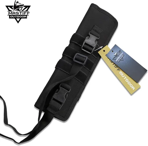 Vista 8 de 12 "espada rana espalda vaina negro nylon táctico modular campamento cosplay, Negro