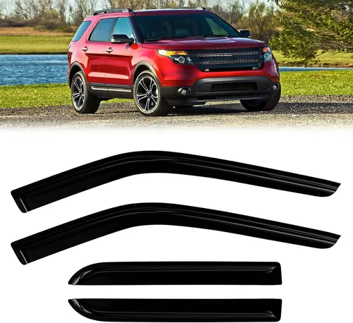 Vista 39 de Protectores de lluvia de ventana para Ford F150 SuperCab 2004-2014 2 piezas deflector de ventana para 09-14 F-150 con 2 puertas delanteras