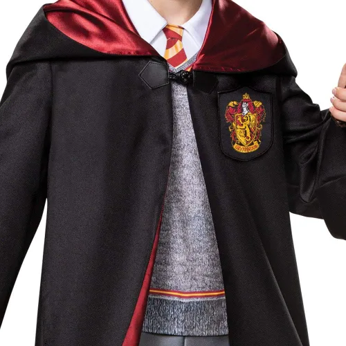 Vista 3 de Disfraz prémium de Harry Potter, bata con capucha oficial de Wizarding World Prestige para niños, talla infantil