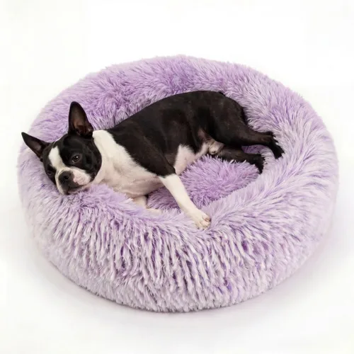 Vista 41 de Cama para perros pequeños, cama calmante para perros pequeños, antiansiedad, cama para cachorros, lavable a máquina, esponjosa, de lujo Verde militar