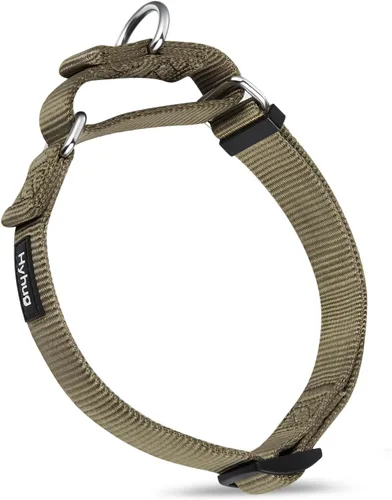 Vista 38 de Hyhug Collar Martingale para perros pequeños, color verde, resistente a prueba de escape, nailon duradero, sin hebilla, ideal para entrenamiento