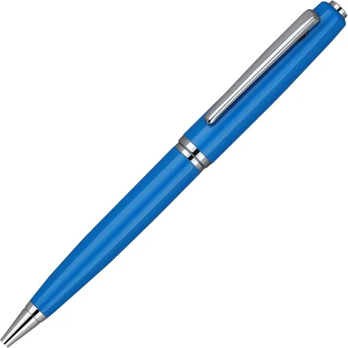 Vista 3 de Clara Twist Blue - Bolígrafo de punta media de 0.028 in, repuesto de tinta negra, nombre grabado gratuito en bolígrafo, promociona tu negocio