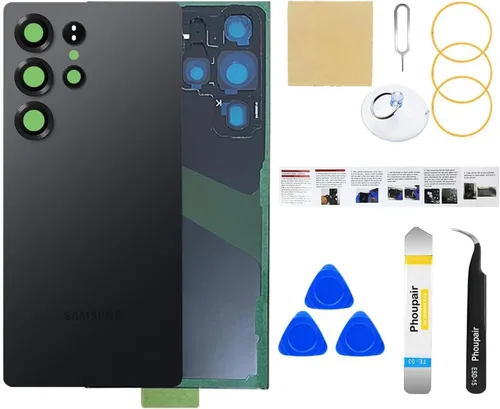 Vista 21 de Reemplazo de cristal trasero para Samsung Galaxy S24 con kit de herramientas de reparación profesional (Amber Yellow)