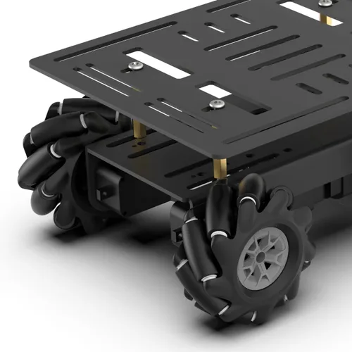 Vista 8 de LewanSoul Mecanum - Kit de chasis de robot para automóvil con rueda omnidireccional de 360°, marco de aleación de aluminio, motor TT, ruedas