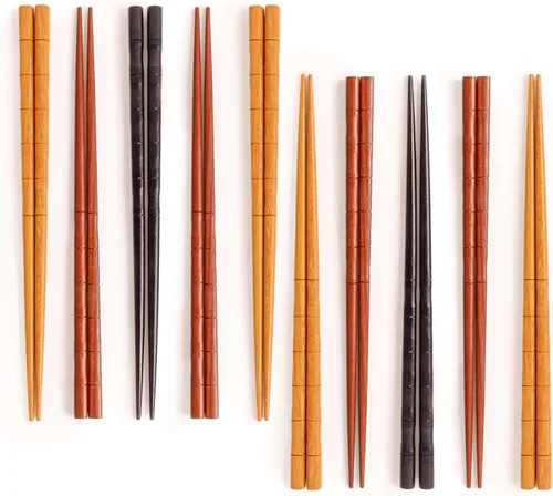 Vista 6 de BergHOFF 10 pares de palillos de bambú de 10 pulgadas, uso en interiores y exteriores, ligeros, ecológicos