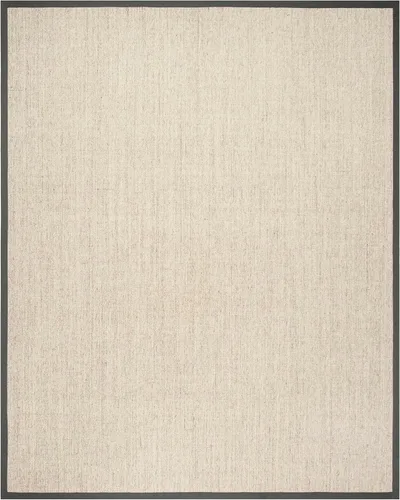 Vista 33 de Alfombra de sisal Safavieh, de color maíz y negro, tejida a mano, de la colección de fibras naturales; 5 x 8 pulgadas, NF441A, Tela, Gris / Gris