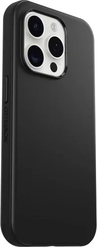 Vista 4 de OtterBox Funda para iPhone 15 Pro (solamente) Symmetry Series: negro, ultra elegante, compatible con carga inalámbrica, bordes elevados que protegen