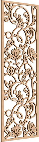 Vista 51 de Caspian Paneles de pared de madera con calado decorativo perforado, 9 3/8 pulgadas de ancho x 24 3/8 pulgadas de alto x 1/4 de alto, cereza
