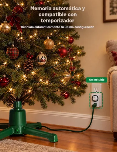 Vista 11 de HOPOCO - Soporte musical giratorio para árbol de Navidad con control remoto