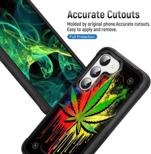 Vista 4 de Funda para Galaxy S23, resistente de doble capa de policarbonato duro y silicona suave, resistente a prueba de golpes, funda protectora para Samsung