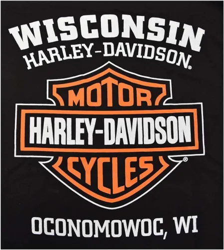 Vista 2 de Harley-Davidson 30290285 - Camiseta alargada para hombre, color negro