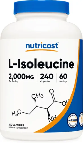 Vista 6 de Nutricost L-isoleucina 2000mg por porción, 240 cápsulas por botella (2 botellas)