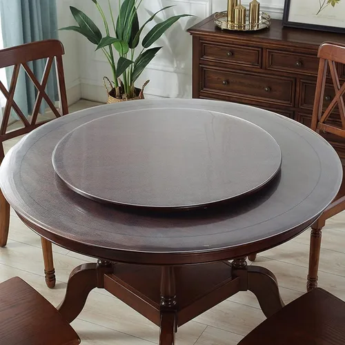 Vista 4 de CL-ZZZ Mantel de plástico transparente fuerte de 0.079 in, protector de mesa impermeable de PVC lavable para mesa de comedor, escritorio, varios