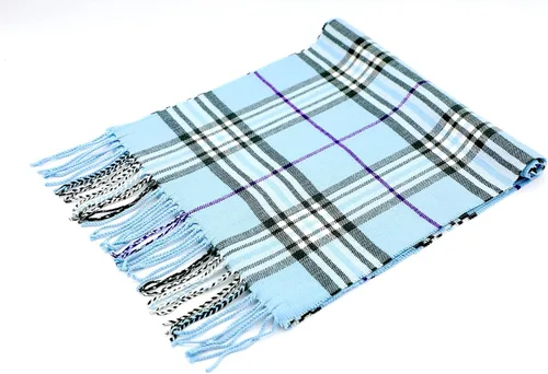 Vista 180 de Bufanda de invierno Achillea suave y cálida, de tartán, a cuadros, de cachemira, unisex