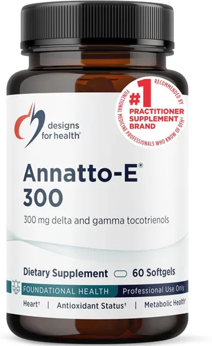 Vista 7 de Designs for Health Annatto-E 300 mg Tocotrienoles - Suplemento complejo de vitamina E DeltaGold con tocotrienoles Delta + Gamma - Cardiovascular