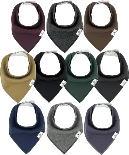 Vista 12 de Diaper Squad 10-Pack Organic Cotton Baby Bibs for Baby Boy, Girl