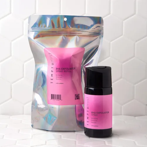 Vista 2 de TEMPTU Mist BHA - Juego o repuesto de espray exfoliante, 5% corteza de sauce, alternativa natural al ácido salicílico para cuerpo, espalda y cara