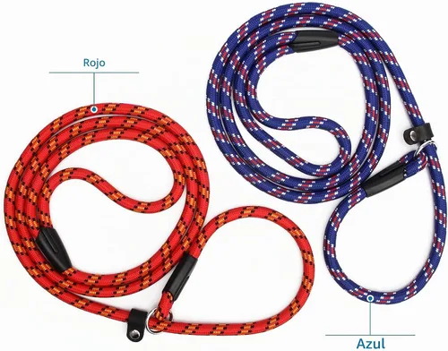 Vista 7 de Coolrunner 2 cuerdas duraderas para perros, correa de entrenamiento de perros de 5 pies, correa antideslizante fuerte, correa de nailon ajustable