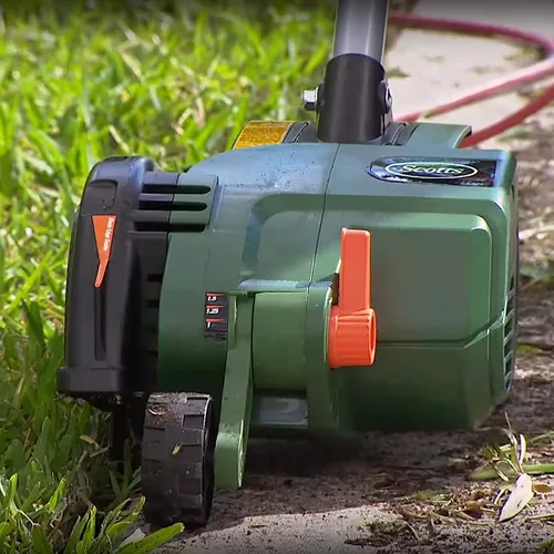 Vista 7 de Scotts Outdoor Power Tools ED70012S - Bordeadora de césped eléctrica con cable de 3 posiciones de 11 amperios, color verde