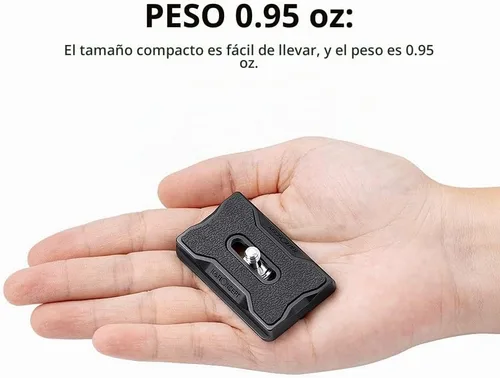 Vista 8 de K&F CONCEPT Aluminum Camera Tripod Quick Release Mounting Plate for Tripod Negro 1 paquete