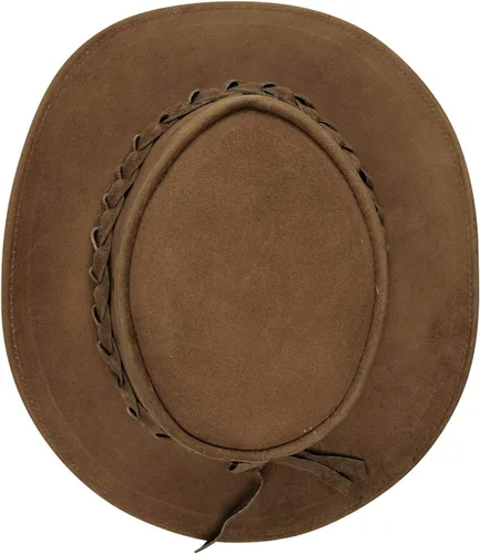Vista 4 de Sombrero de vaquero occidental unisex australiano de gamuza real Outback Riding Dancing Classic
