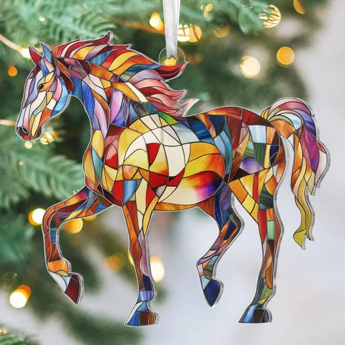 Vista 16 de FLAGWIX Regalos de águila calva de Navidad para hombres y mujeres - Adornos acrílicos planos 2D (no 3D) 2025 para decoraciones - Adorno de águila