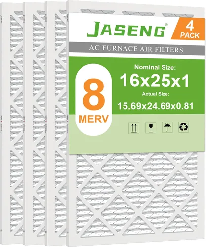 Vista 11 de Paquete de 4 filtros de aire para horno de 10 x 10 x 1, filtrado MERV 8 MPR 600 y FPR 5, reemplazo del filtro de aire HVAC