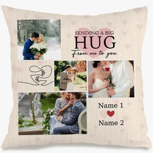 Vista 16 de Funda de almohada de sofá personalizada con mensaje personalizado que enriquece tu estilo de hogar mientras proporciona una idea de regalo cálida