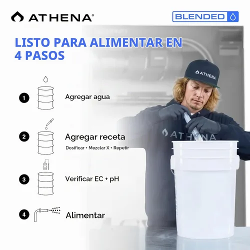 Vista 4 de Athena Blended Line - Kit de iniciación de nutrientes Solución completa de nutrientes y fertilizantes de 8 partes