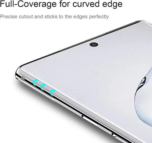 Vista 3 de Paquete de 3 protectores de pantalla de TPU compatible con Samsung Galaxy Note 10 de alta definición de borde a borde (cobertura completa)