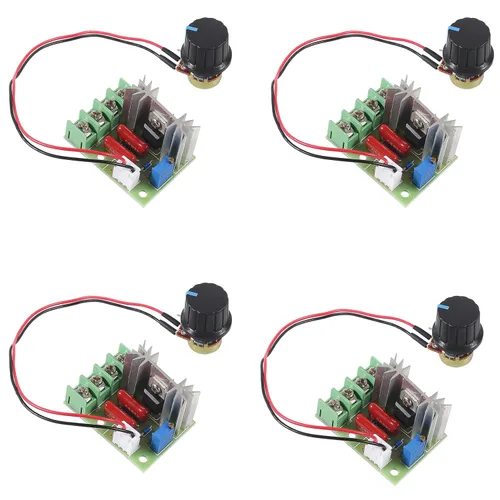 Vista 8 de Regulador de voltaje de CA de 2 piezas, módulo regulador de voltaje eléctrico SCR de 50-220 V de 2000 W, regulador de temperatura, regulador de 2