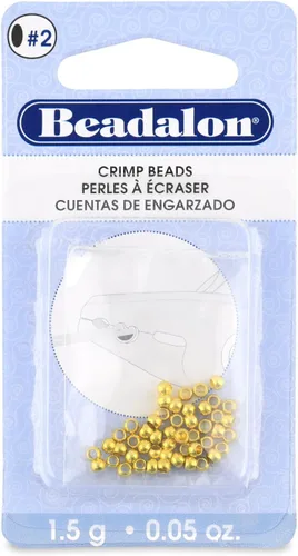 Vista 7 de Beadalon Cuentas de engarzar, tamaño #1, color dorado, 1 oz, aprox. 1,400 piezas