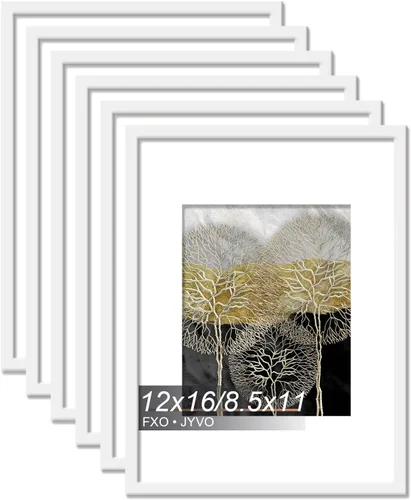 Vista 39 de Fxojyvo Marco de Fotos de 4x6, Muestra Foto de 3.5x5 con Paspartú o 4 x 6 Sin Paspartú, Liviano y de Alta Transparencia Marco de 4 por 6 para Pared