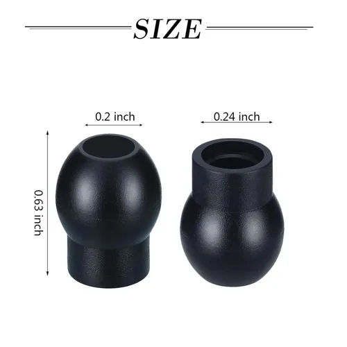 Vista 2 de BBTO 36 piezas de almohadillas de repuesto para estetoscopios, auriculares de sellado suave universal (negro)