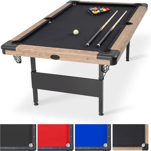 Vista 9 de GoSports 6, 7, or 8 ft Portable Billiards Tables - No Assembly, Includes Set of Balls, 2 Cue Sticks, Chalk, Felt Brush