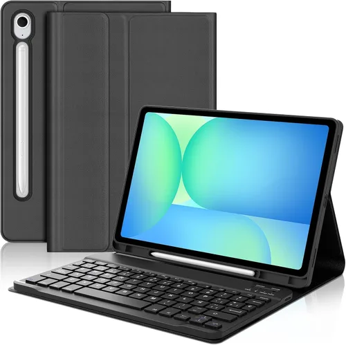 Vista 26 de Funda de teclado para Samsung Galaxy Tab S7 FE (5G)/S8 Plus/S7 Plus de 12.4 pulgadas Teclado Bluetooth magnético desmontable Funda protectora
