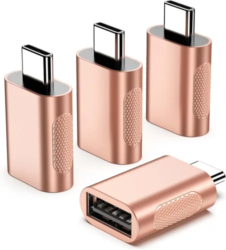 Vista 8 de Adaptador USB C (paquete de 4), conector tipo C macho a USB hembra, adaptador USB 3.0 hembra a Thunderbolt 4/3 compatible con MacBook Pro