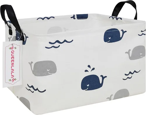 Vista 32 de QUEENLALA Cesta para la colada rectangular/Cesta para la ropa sucia plegable para habitación de niños, para organizar o almacenar, para juguetes